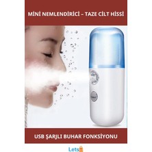 Normadia USB Şarjlı Mini Cilt Nemlendirici Buhar Makinesi, Sağlıklı Bakım Için Ideal