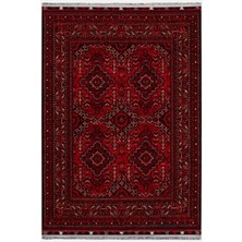 Kilim Home Mars 2168 Bordo Tonlarında Geleneksel Klasik Yıkanabilen Dekoratif Halı