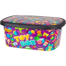 Royaleks Group Desenli Sığ Saklama Kutusu 18 Lt. 3 No ROYALEKS-M12001