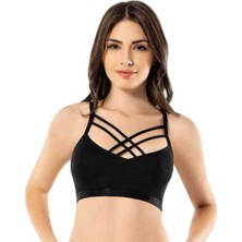 Vexor Kota 2 Adet Siyah Çapraz Ipli Büstiyer