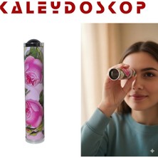 Direkstoktan Nostaljik Çiçek Desenli Kaleydoskop - Optik Illüzyon ve Renk Şöleni Teleskop - Kaleidoscope
