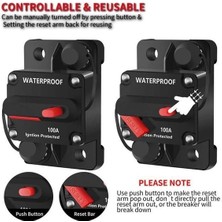 Obus Karavan Waterproof  Dc Sigorta 80 Amper Otomatik Sigorta