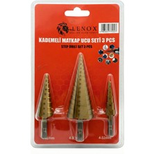 Lenox Kademeli Matkap Ucu Seti 3’lü - 4-12  4-20  4-32 mm - Sac Delme