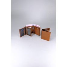 Boleine Erkek Deri Cüzdan Pontos BL2004 Taba