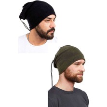 Vexor 2 Adet Polar Ipli Bere ve Boyunluk Siyah Yeşil