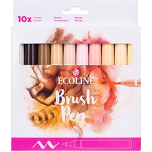 Talens : Ecoline Fırça Uçlu Sulu Boya Kalem Seti : Portrait Serisi (10 Renk)