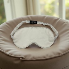 ICON SILK 'Sleep & Glow' %100 Saf Ipek Uyku Maskesi Göz Bandı (Off White)