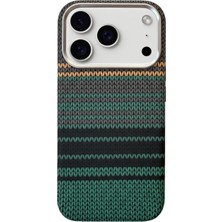 Case World Caseworld iPhone 17 Promax ile Uyumlu Kapak Magsafe Şarj Özellikli Ince Yapılı Karbon Kevlar Kılıf - Yeşil
