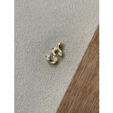 Rupen Kraft 14 Ayar Gramajlı Altın Kolye Ucu Füzyon 3 Boyutlu S Harfi Altın Kolye Ucu