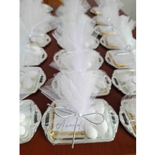 Seka Metal Gümüş Tepsi Hediyelik N8şan,söz,nikah Hediyesi 10 Adet