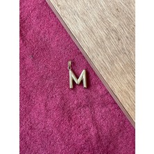 Rupen Kraft 14 Ayar Altın Balon Harf M Kolye Ucu Altın Balon M Harfi Altın Kolye Ucu Altın Harf