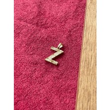 Rupen Kraft 14 Ayar Gramajlı Altın Kolye Ucu Füzyon 3 Boyutlu Z Harfi Altın Kolye Ucu