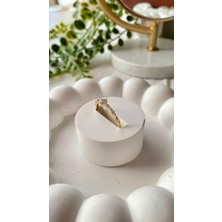 Vıp 14K Xuping Tektaş Çiçek Laressa Yüzük