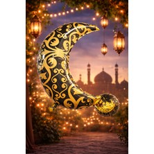 Pairla Ramazan Süsleri, Ramazan Süsü, Ramazan Süsleri Ay Şekilli Camili Folyo Balon