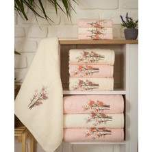 Hazangülü Collection Buldan Üretimi Sare Çeyizlik Pamuk 6'lı El/yüz Havlusu I 50X90