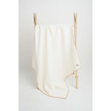 Liaboo Çoban Dikişli Organik Müslin Battaniye Krem