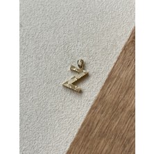 Rupen Kraft 14 Ayar Gramajlı Altın Kolye Ucu Füzyon 3 Boyutlu Z Harfi Altın Kolye Ucu