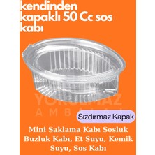 Yorulmaz Ambalaj 50 cc Kullan At Sos ve Kemik Suyu Dondurma Kabı 24’lü – Sızdırmaz Kapaklı