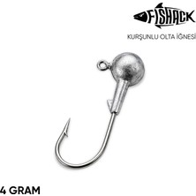 Fishack Jighead - Zoka - Kurşunlu Olta İğnesi - Gümüş - 4 gr