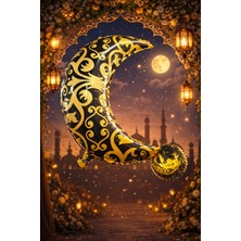 Pairla Ramazan Süsleri, Ramazan Süsü, Ramazan Süsleri Ay Şekilli Camili Folyo Balon