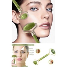 Normadia Çift Taraflı Yeşim Taşı Jade Roller, Cilt Masaj ve Bakım Aleti