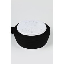 Sarıkhane Namaz Sarığı - Siyah Kumaş - Beyaz Takke - Düz Sarım - Nâli Şerif - 7 Metre (Züabeli)