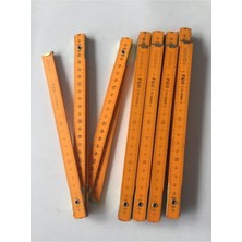 Normadia Katlanır Ahşap Cetvel 1 Metre, 5'li Set, Marangoz Ölçüm Aracı