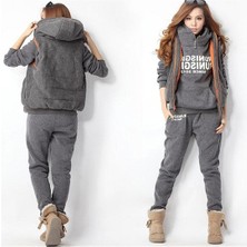 Barbora Kışlık Rahat Üçlü Kadın Eşofman Takımı