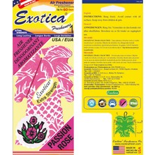 Exotica Fresheners Palm Trees Passion Rose Oto Asma Koku (Made In Usa)