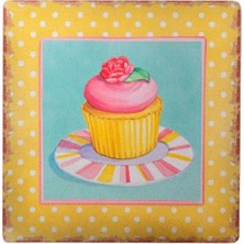 Tkçyt Decotown Duvar Panosu 40*40 Cup Cake Muffin Motifli Duvar Süsü