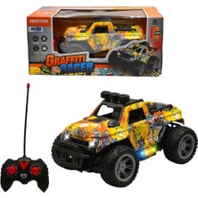 Luminoo Özel Desenli Kumandalı Araba Grafiti Desenli Off Road Jeep -Pick Up R/c Işıklı 1:16