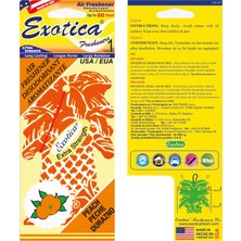 Exotica Fresheners Palm Trees Peach (Şeftali) Oto Asma Koku (Made In Usa)