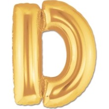 Urfakent D Harf Folyo Balon Altın Renk 40 Inç