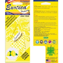 Exotica Fresheners Palm Trees Lemon (Limon) Oto Asma Koku (Made In Usa)