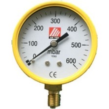 Normadia Ak Tek Manometre Doğalgaz, 0-600 Mbar, Düşük Basınç Ölçüm Aleti