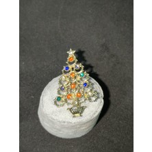 Vulwox Çam Ağaclı Taşlı Broş