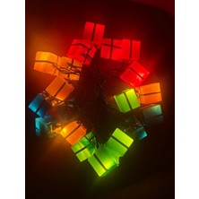 Flamex 4 Metre 20 LED Pilli 2 Kademeli Hediye Kutusu LED Işık