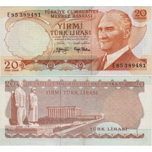 Banknoting 6. Emisyon 3. Tertip 20 Lira E85 Çilaltı(-)