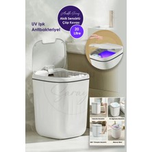 Flamex 20L Uv Işık Antibakteriyel Akıllı Koku Geçirmez Teknolojik Sensörlü Çöp Kovası Ofis Banyo