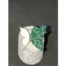 Vulwox Yeşil Kelebek Broş