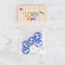Loren Crafts 8 Li Gülen Yüz Mavi - 524