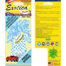Exotica Fresheners Palm Trees Fresh Spring (Taze Bahar) Oto Asma Koku (Made In Usa)
