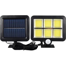 Flamex 120 Cob LED Solar Panelli 3 Modlu Duvar Lambası