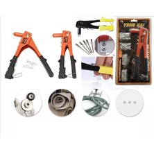 Flamex Kalınlık Tek Yönlü El Perçin Tabancası 40 Yedekli ve 4 Çeşit Perçim