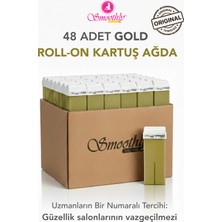 Smoothly Gold Premium Kartuş Ağda, Profesyonel Roll-On Ağda 48 Adet