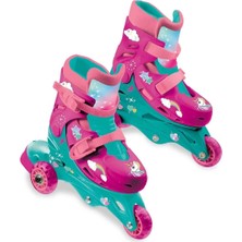 Flamex Unicorn Desenli Inline 3 Tekerlekli Paten