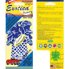 Exotica Fresheners Palm Trees New Car (Yeni Araç) Oto Asma Koku (Made In Usa)