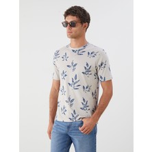 Lc Waikiki Yeni Sezon Bisiklet Yaka Baskılı Penye Erkek Tişört