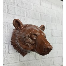 Ayı Başı Duvar Dekoru Modern Asılabilir Heykel 25X19 cm