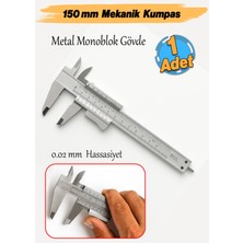 Normadia Hassas Mekanik Kumpas, 150 Mm, Iç-Dış-Derlik Ölçüm, Metal Gövde